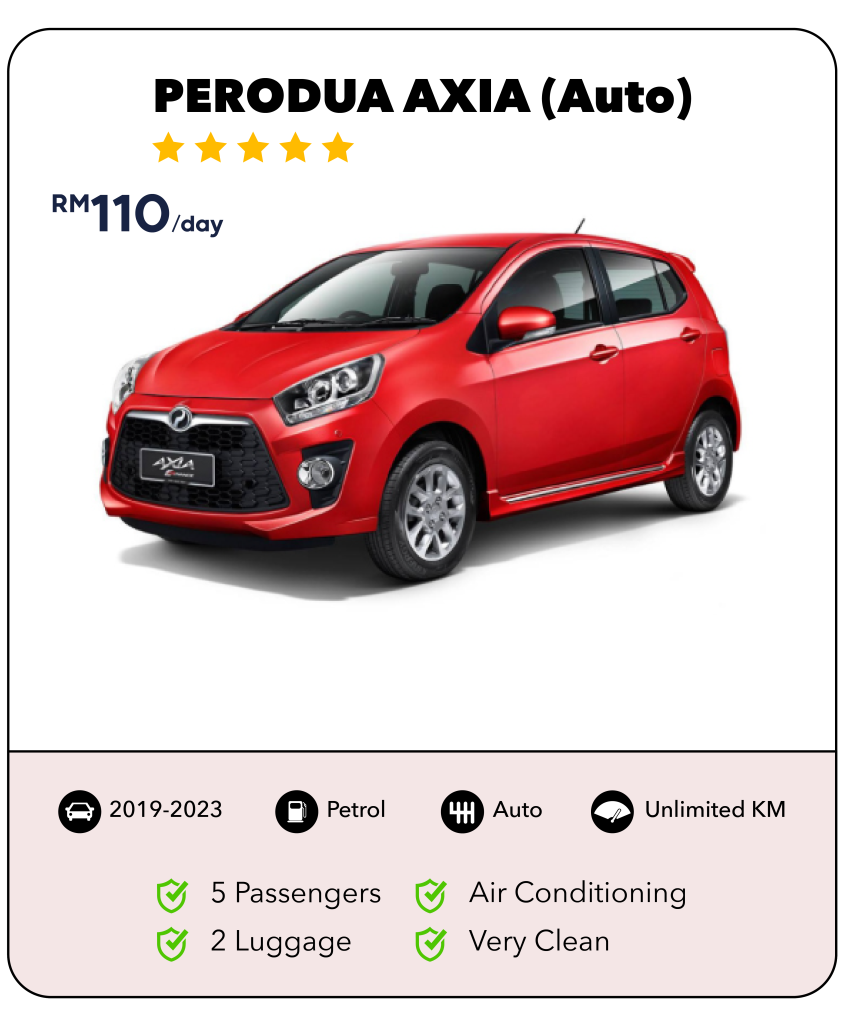 Kereta Sewa Kuching Sarawak - Perodua Axia (A) - Ikramtransports